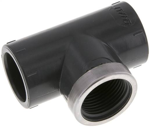 Pièces en T filetée à coller, PVC-U, 20 a 25 a 25 mmxRp 1/2