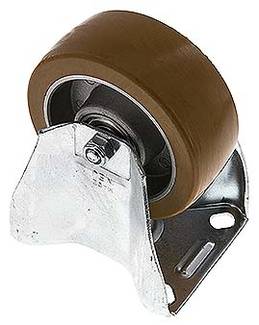 rouleau pour charges lourdes en polyuréthane, Roulette fixe, 100 mm