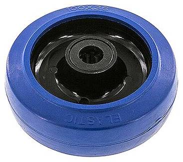 roue pour roulette pleine élastique, 100 mm