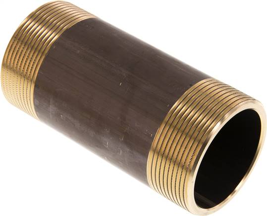 Embout double de tuyau G 1-1/2 a 2"-120mm, laiton