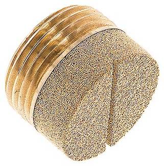 Silencieux cylindrique en bronze fritté