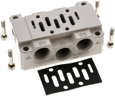 Plaque de base ISO 5599-1 taille 1, G 3/8 a 1/2"