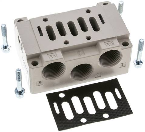 Plaque de base ISO 5599-1 taille 2, G 1/2 a 3/4"