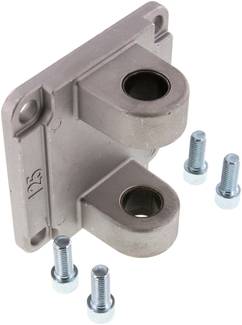 fixation oscillante en U ISO 15552 125 mm, Aluminium avec douille