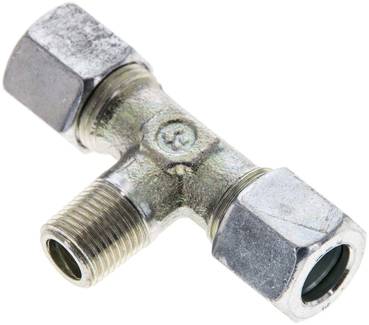 Raccord fileté à bague coupante en T R 1/8"-6 a 8 LL (M10 a