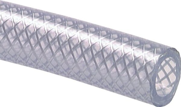 Tuyau tressé PVC 32,4 a 38 (1-1/2 a 4")x42 a 47,6 mm, transp
