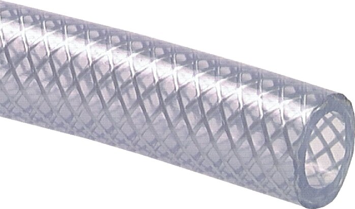 Tuyau tressé PVC transparent 32 à 38 mm (1 1/4 à 1 1/2″), Ø ext. 42 à 47,6 mm — au mètre