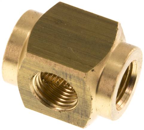 Distributeur en croix, 4x G 1/8 a 1/4", laiton