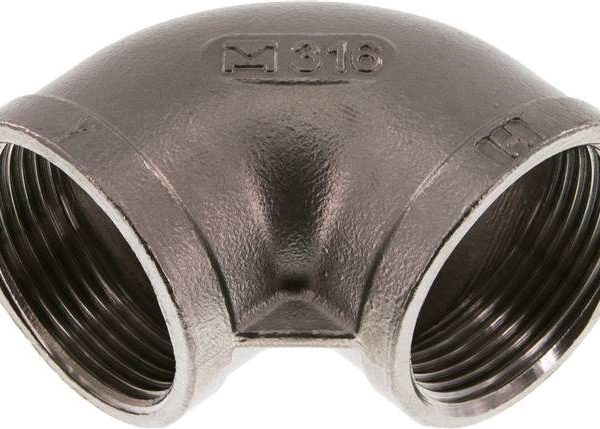 Angle 90° Rp 1-1/2 a 4 a 4"-Rp 1-1/2", 1.4408