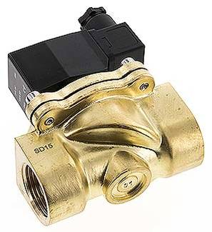 Électrovanne 2/2 voies laiton normalement fermée