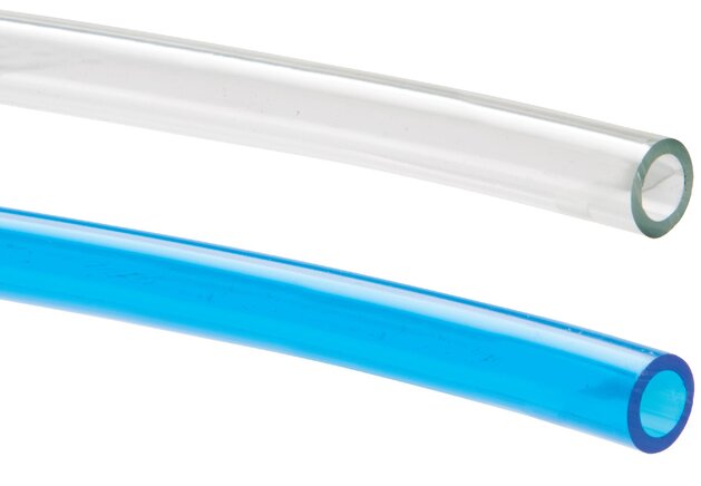 Exemple de tubes PUN LE transparent et bleu transparent