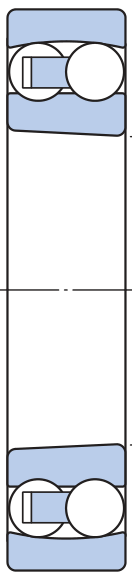 Schéma SKF de roulement à rotule sur billes : conique-schema
