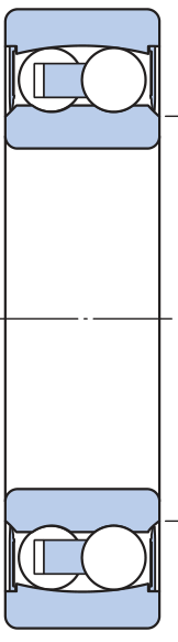 Schéma SKF de roulement à rotule sur billes : etanche-schema